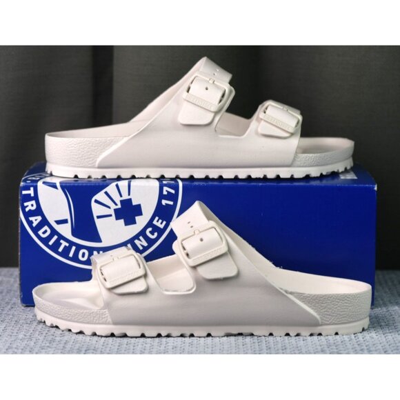 New! Size: 9 Men/11 Women | Birkenstock Arizona EVA Slide | White Eggshell main image 5